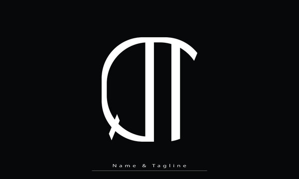 Alphabet letters Initials Monogram logo QT , TQ
