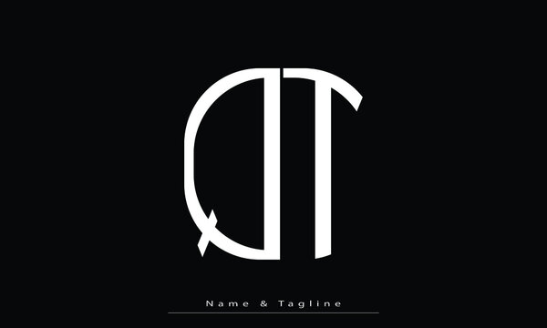 Alphabet letters Initials Monogram logo QT , TQ