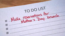 To Do List Reminder To Make Reservations For Mother's Day Brunch