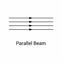 Sticker - beam of light. Parallel beam