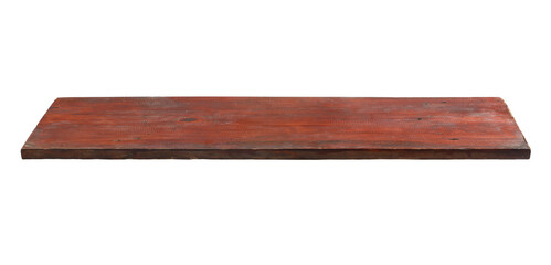Wall Mural - wooden wall shelf (with clipping path) isolated on white background