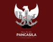 Happy Pancasila Day Garuda With Jakarta Landmark Flat