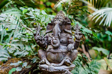 Ganesha Metal Figure In The Jungle