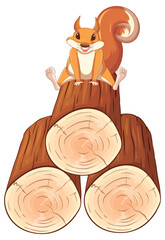 Poster - Cute squirrel animal cartoon