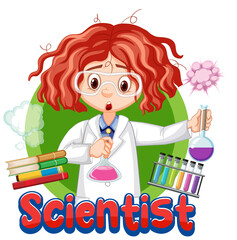 Wall Mural - scientist doing science experiment in the lab