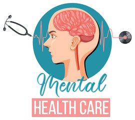 Canvas Print - Poster design for mental healthcare