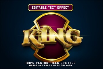 Poster - king 3d gold text effect premium vectors