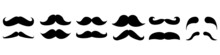 Mustache Vector Icon Set. Barber Illustration Symbol Collection.