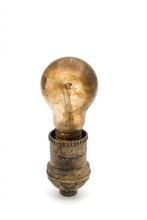 Old Dusty Ceiling Light Bulb In Rural Socket