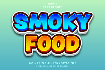 Wall Mural - Smoky Food Game Style Text Effect