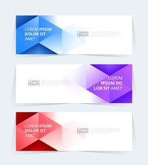 Wall Mural - Geometric banner design with Vector presentation template.