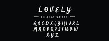 LOVELY Font Letter Set. Luxury Vector Typeface For Company. Modern Gaming Fonts Logo Design.