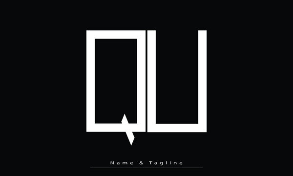 Alphabet letters Initials Monogram logo QU , UQ