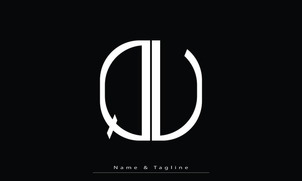 Alphabet letters Initials Monogram logo QU , UQ