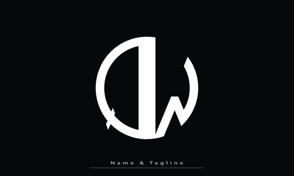 Alphabet letters Initials Monogram logo QW , WQ