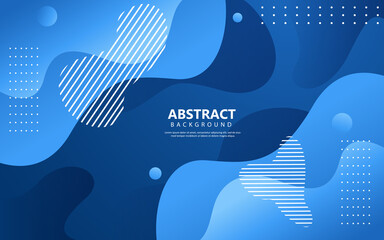 Abstract fluid shape blue background vector