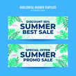 © Pluto.Studio - Happy Summer Sale Web Banner for Social Media Horizontal Poster, banner, space area and background