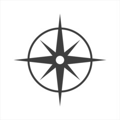 Wall Mural - Compass icon vector on white background. EPS 10