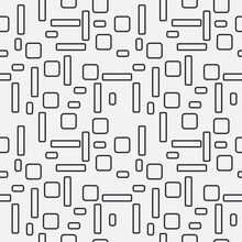 White Background With Embossed Rounded Shapes. A Vector With A Primitive Elemental Pattern. Seamless White Minimal Pattern.