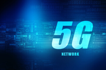 Poster - 2d rendering 5G Network 5G Connection
