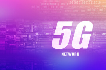 Poster - 2d rendering 5G Network 5G Connection
