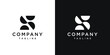 Creative Letter S Monogram Logo Design Icon Template White and Black Background