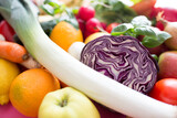 Fototapeta Fototapety do kuchni - kolorowe warzywa i owoce - zdrowa dieta i racjonalne odżywianie