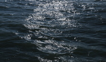 Shiny Deep Blue Sea Water, Natural Background Texture