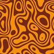 Vector Seamless Abstract Texture. Liquid style pattern in 70s 60s colors. Minimalistic texture