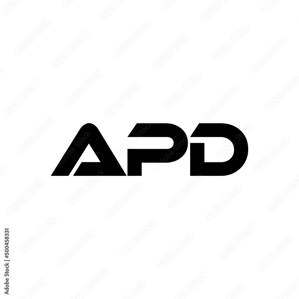 APD letter logo design with white background in illustrator, vector ...