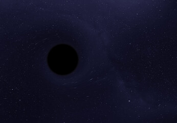 Wall Mural - a black hole in outer space, abstract science fantasy deep stars of universe, elements of this image