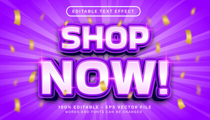 Sticker - shop now 3d text effect and editable text effect