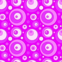Abstract Seamless Pattern With Colorful Pink Circles. Geometric Vector Illustration.
