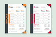 Corporate invoice template layout design, payment agreement design, bill, receipt, price list, business invoice accounting