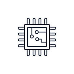 Poster - Microchip. Vector icon isolated on white background.