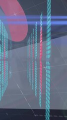 Wall Mural - animation of statistics, data processing and biometric fingerprints