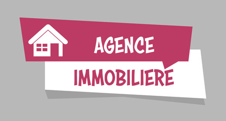 Canvas Print - Logo agence immobilière.