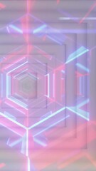 Wall Mural - animation of white squares over digital tunnel