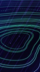 Wall Mural - animation of light trails over moving shapes