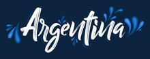 Argentina Patriotic Banner Design Argentinian Flag Colors Vector Illustration