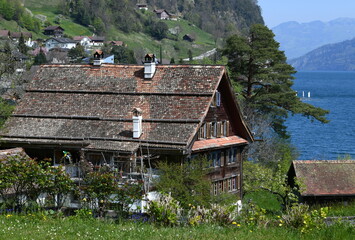 Sticker - village in the mountains