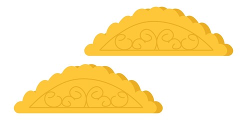 Wall Mural - Dumplings or homemade tasty pastry food vector