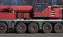 Mobile Crane On A Truck, Transport ...