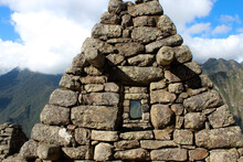 Detalhe De Construção De Pedras Das Ruinas De Machu Pichu, Andes Peruanos