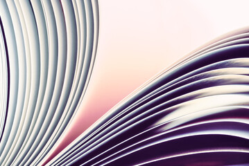 Macro view of opened book pages with toned soft background
