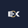 initial letter EX logo monogram
