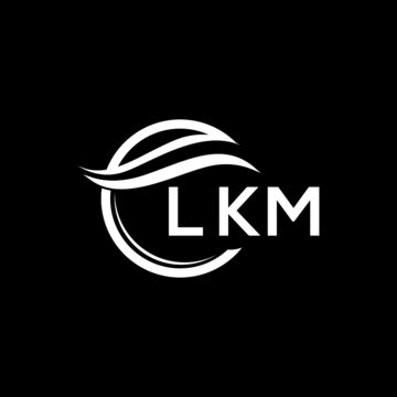LKM letter logo design on black background. LKM  creative initials letter logo concept. LKM letter design.