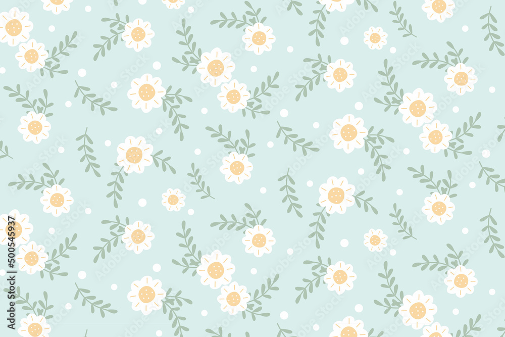 soft Pastel flower pattern illustration background Stock Vector | Adobe ...