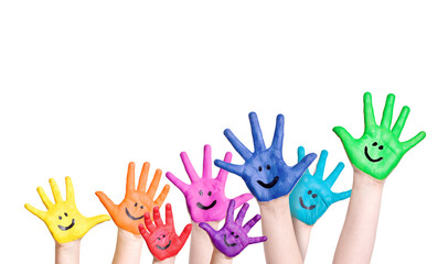 Wall Mural - Rainbow hands