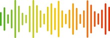 Rainbow Sound Wave Icon Vector Illustration